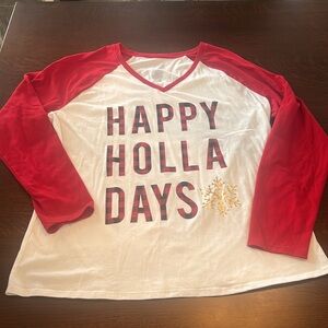 St. John’s Bay Happy Holla Days shirt. Womens XL.
